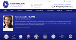 Desktop Screenshot of michigancosmeticsurgery.com